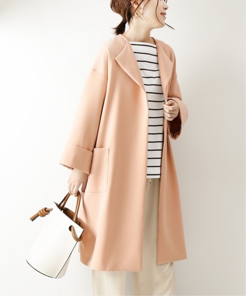 Spick&Span スピック&スパン ウエストリボン ノーカラーコート 36