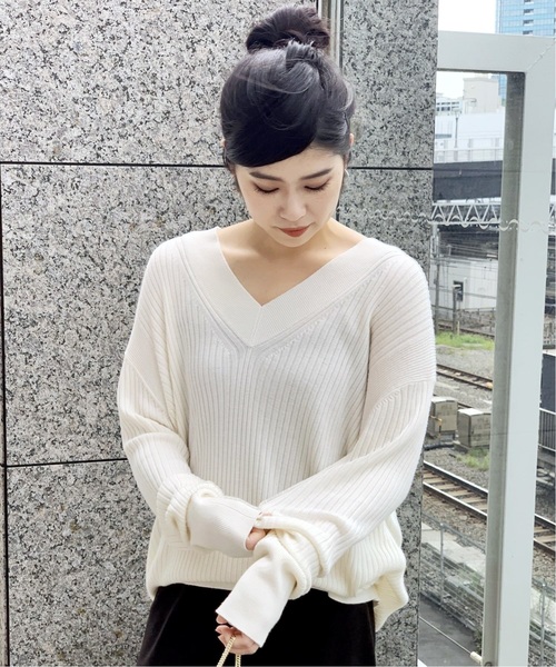APSTUDIO Vネックニット