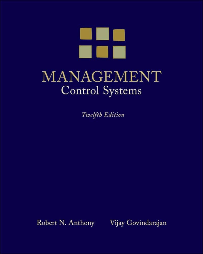 Management Control Systems Anthony，Robert; Govindarajan，Vijay