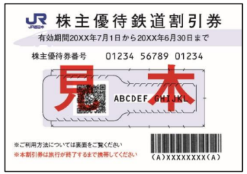 JR西日本　株主優待　鉄道割引券
