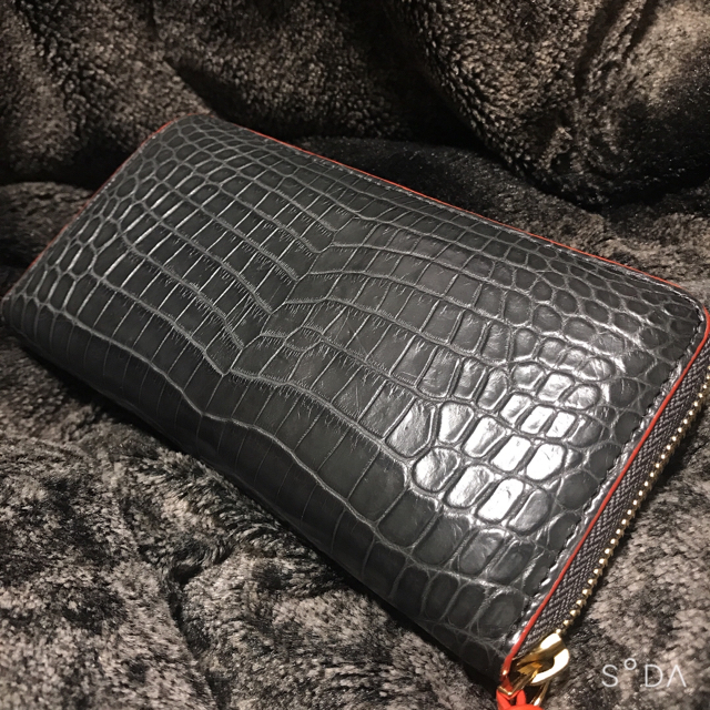 アルムコ マットクロコダイル長財布