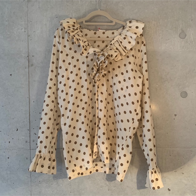 mare osaka vintage dot frill blouse