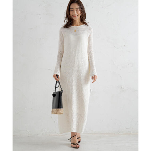 Loungedress カギ針風ワンピース