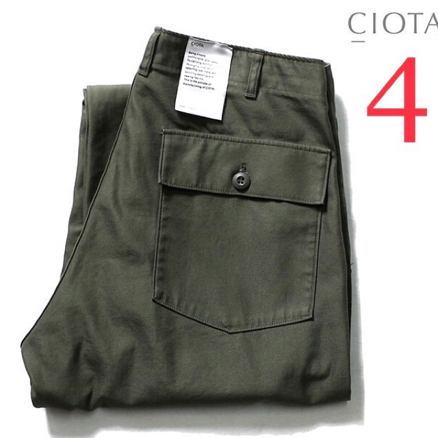 21ss サイズ4 ciota スビンコットン ベイカーパンツ 新品