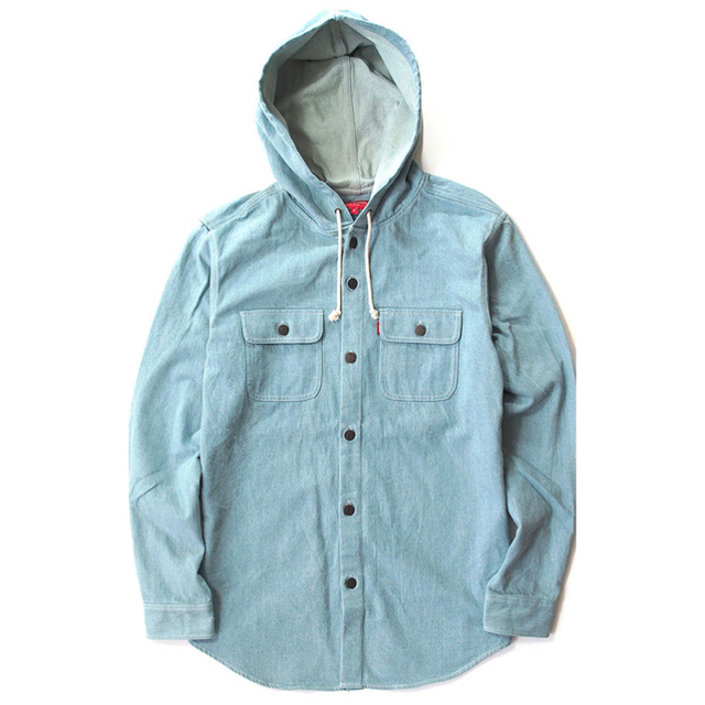 supreme 2014fw Denim Hooded Shirt M 美品