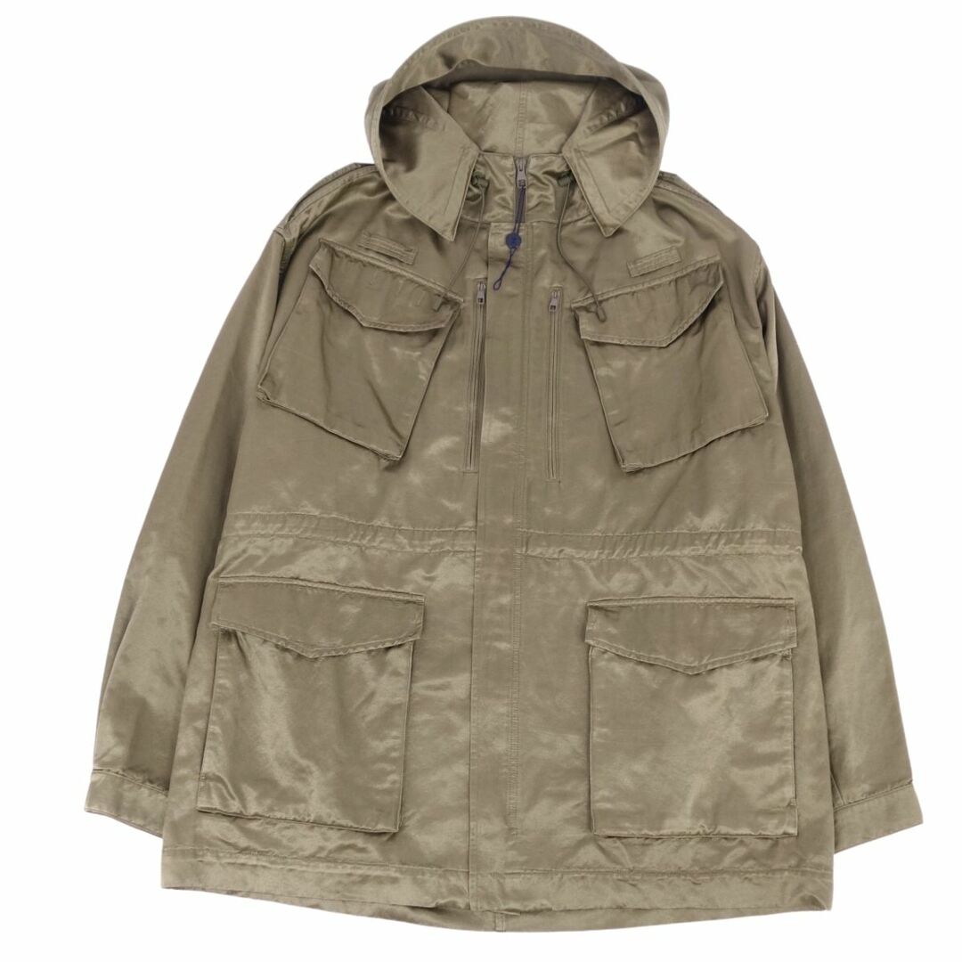 極美品 ルイヴィトン LOUIS VUITTON コート 2018SS ジャケット ミリタリー コットン レーヨン オーバーサイズ メンズ アウター 54(XL相当) カーキ
