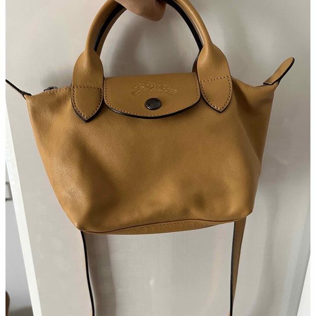 美品ロンシャン　2wayミニバッグ　ハニー