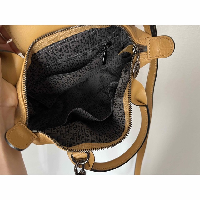 美品ロンシャン　2wayミニバッグ　ハニー