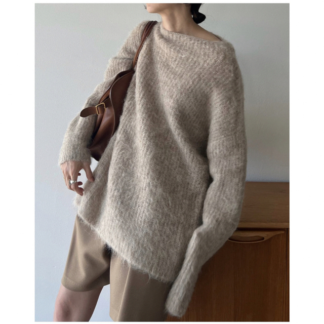 新品◉CLANE◉BOAT NECK ALPACA OVER KNIT TOPS