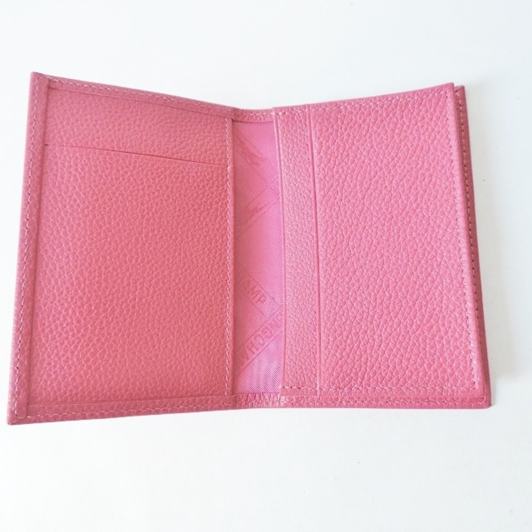 ロンシャン 名刺入れ美品  - ピンク レザー