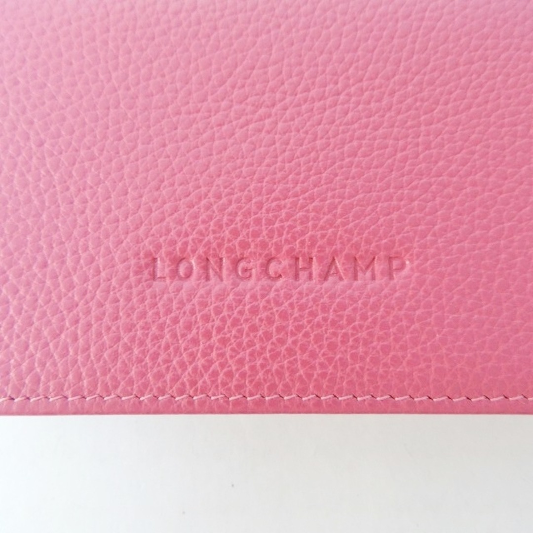 ロンシャン 名刺入れ美品  - ピンク レザー