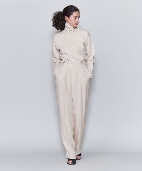 ＜6(ROKU)＞GEORGETTE TUCK PANTS