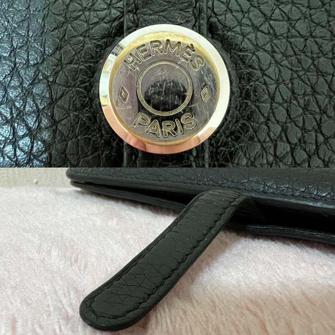 【美品】 エルメス ドゴンGM コインケース付 財布 トゴ 2つ折り財布
