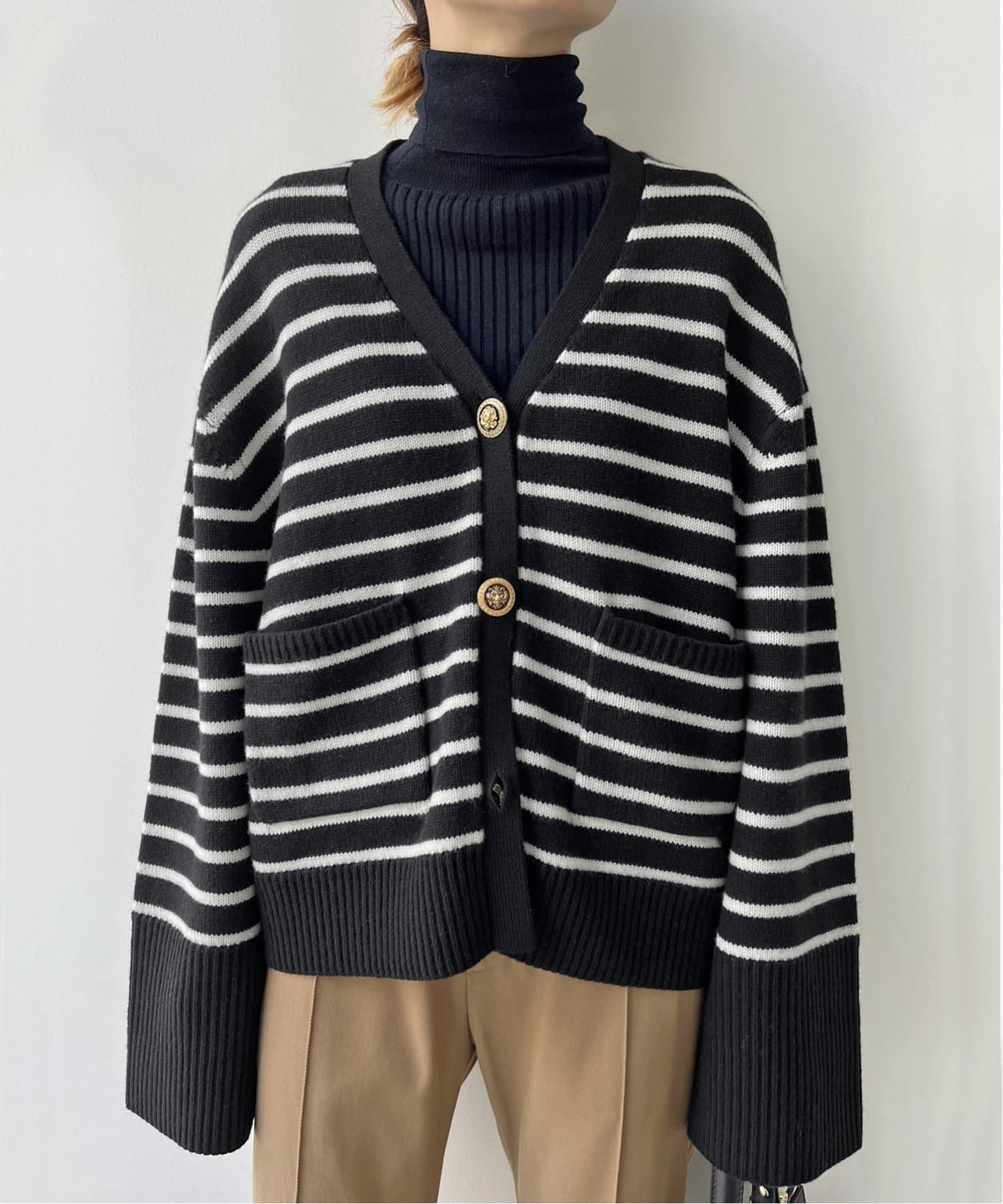 L'Appartement GOLD BUTTON V/N CARDIGAN
