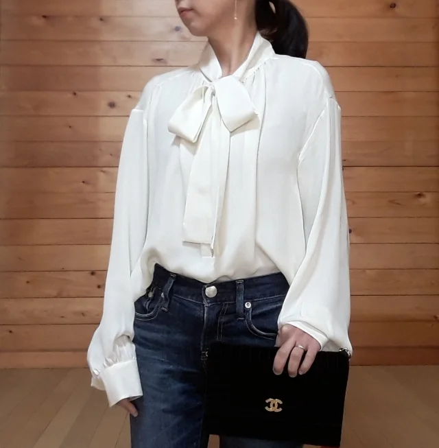 UNIQLO シルクギャザーブラウス　新品
