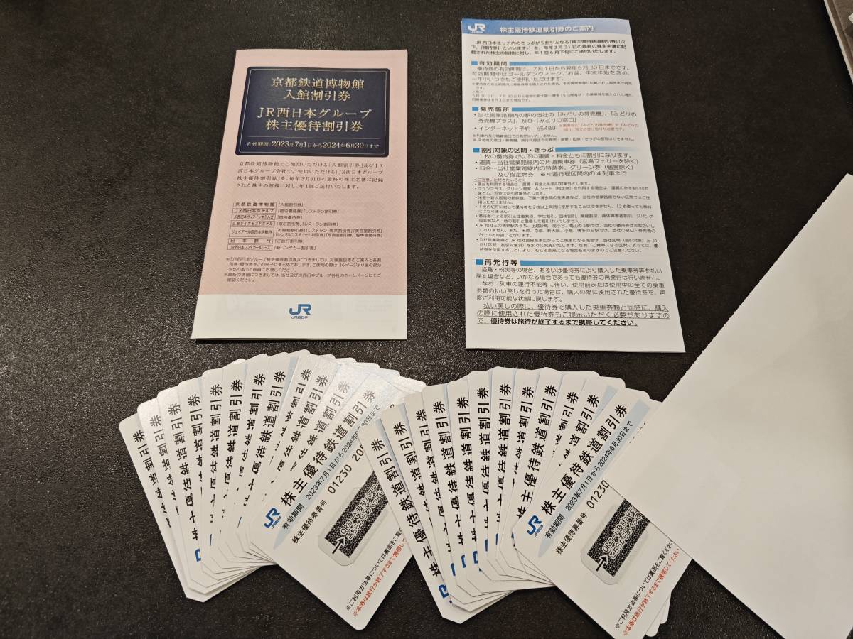 JR西日本　株主優待　鉄道割引券